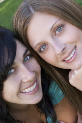 stock photo of two women